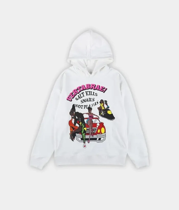 Vertabrae Atlanta Pop Up Hoodie White