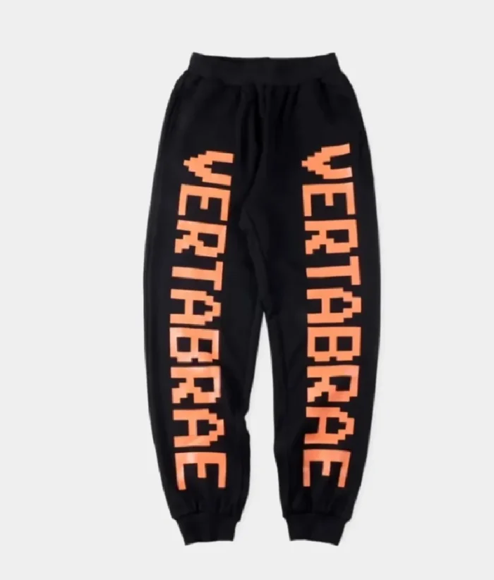 Vertabrae Logo Sweatpants Black/Orange