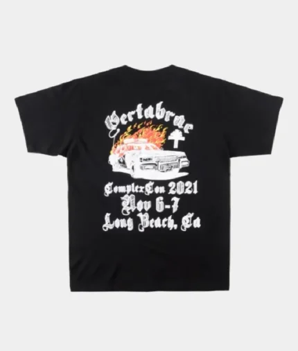 Vertabrae Nothing Without it Fire T-Shirt Black